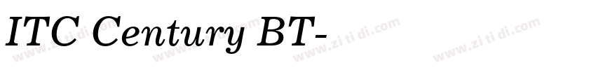 ITC Century BT字体转换